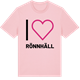 Pink Cotton t-shirt med Jag älskar Rönnhäll t-shirt stort tryck