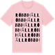 Pink Cotton t-shirt med Rönnhäll ordlek t-shirt