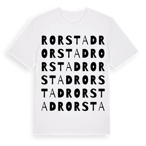 Rorstad ordlek t-shirt – ekologisk bomull t-shirt från Pinshirt