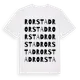 White t-shirt med Rorstad ordlek t-shirt