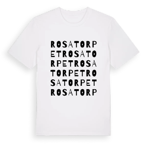 Rosatorpet ordlek t-shirt – ekologisk bomull t-shirt från Pinshirt
