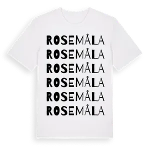 Rosemåla ordlek t-shirt – ekologisk bomull t-shirt från Pinshirt