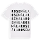White t-shirt med Rosemåla ordlek t-shirt