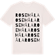Vintage White t-shirt med Rosemåla ordlek t-shirt