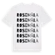 White t-shirt med Rosemåla ordlek t-shirt