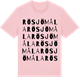 Pink Cotton t-shirt med Rösjömåla ordlek t-shirt