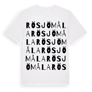 Rösjömåla ordlek t-shirt – ekologisk bomull t-shirt från Pinshirt