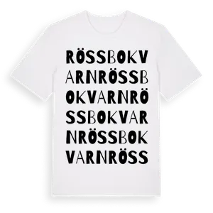 Rössbo Kvarn ordlek t-shirt – ekologisk bomull t-shirt från Pinshirt
