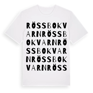 Rössbo kvarn ordlek t-shirt – ekologisk bomull t-shirt från Pinshirt