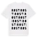 White t-shirt med Rosti ordlek t-shirt