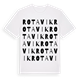 White t-shirt med Rotavik ordlek t-shirt