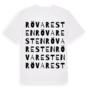 Rövaresten ordlek t-shirt – ekologisk bomull t-shirt från Pinshirt