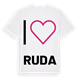 Jag älskar Ruda t-shirt stort tryck