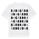 White t-shirt med Ruda gård ordlek t-shirt