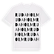 White t-shirt med Rudaholm ordlek t-shirt