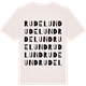 Vintage White t-shirt med Rudelund ordlek t-shirt