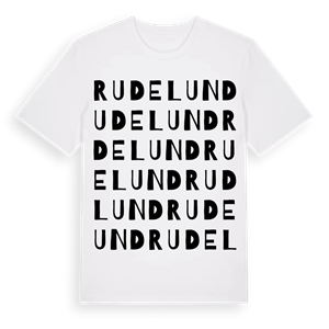 Rudelund ordlek t-shirt – ekologisk bomull t-shirt från Pinshirt