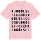 Pink Cotton t-shirt med Rudgölsbacken ordlek t-shirt