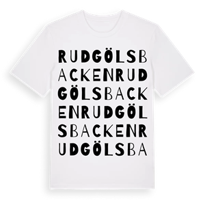 Rudgölsbacken ordlek t-shirt – ekologisk bomull t-shirt från Pinshirt