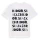White t-shirt med Rudgölsbacken ordlek t-shirt