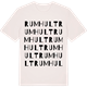 Vintage White t-shirt med Rumhult ordlek t-shirt