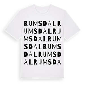 Rumsdal ordlek t-shirt – ekologisk bomull t-shirt från Pinshirt