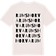 Vintage White t-shirt med Rumshorva ordlek t-shirt