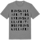 Mid Heather Gray t-shirt med Rumskulla fritidsby ordlek t-shirt