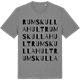 Mid Heather Gray t-shirt med Rumskullahult ordlek t-shirt