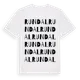 White t-shirt med Rundal ordlek t-shirt