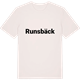 Vintage White t-shirt med Runsbäck fetstil t-shirt