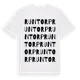 White t-shirt med Runtorp ordlek t-shirt