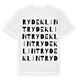 White t-shirt med Rydeklint ordlek t-shirt