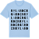 Blue Soul t-shirt med Rylandergården ordlek t-shirt