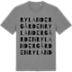 Mid Heather Gray t-shirt med Rylandergården ordlek t-shirt