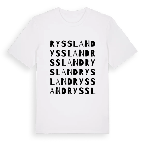 Ryssland ordlek t-shirt – ekologisk bomull t-shirt från Pinshirt