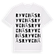 White t-shirt med Ryvenäs ordlek t-shirt