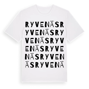Ryvenäs ordlek t-shirt – ekologisk bomull t-shirt från Pinshirt