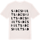 Vintage White t-shirt med Sadeshult ordlek t-shirt