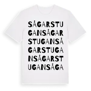 Sågarstugan ordlek t-shirt – ekologisk bomull t-shirt från Pinshirt