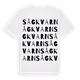 White t-shirt med Sågkvarn ordlek t-shirt