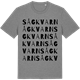 Mid Heather Gray t-shirt med Sågkvarn ordlek t-shirt