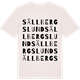 Vintage White t-shirt med Sällbergslund ordlek t-shirt