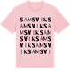 Pink Cotton t-shirt med Samsvik ordlek t-shirt