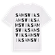 White t-shirt med Samsvik ordlek t-shirt