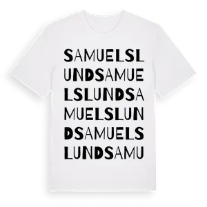 Samuelslund ordlek t-shirt – ekologisk bomull t-shirt från Pinshirt