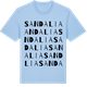 Blue Soul t-shirt med Sandalia ordlek t-shirt