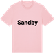 Pink Cotton t-shirt med Sandby fetstil t-shirt