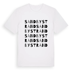 Sandbystrand ordlek t-shirt – ekologisk bomull t-shirt från Pinshirt