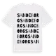 White t-shirt med Sandeborg ordlek t-shirt